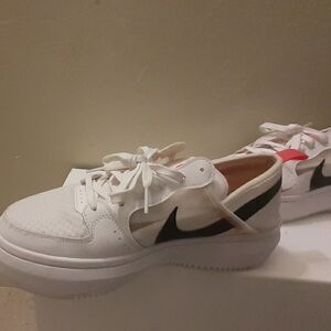 Nike Women's Court Vision Alta Shoes 'White/Black (used great condition)